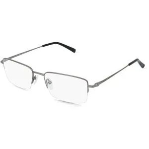Optic Prima HK Fielmann OPH 9973 CL WILLIAM Herren-Brille inkl. Gläser Halbrand Quadratisch Edelstahl-Gestell 55/18/145, Grau
