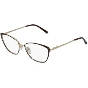Wonwoo Eyeglasses Fielmann DT 007 FLEX FA Damen-Brille inkl. Gläser Vollrand Butterfly Edelstahl-Gestell 53/15/135, Gold