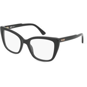 Safilo GmbH Moschino 603 Damen-Brille inkl. Gläser Vollrand Cat Eye Kunststoff-Gestell 52/19/140, Schwarz