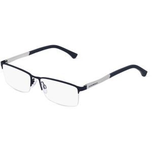 Luxottica Fashion Brillen Vertriebs GmbH Emporio Armani EA1041 Herren-Brille inkl. Gläser Halbrand Quadratisch Metall-Gestell 57/17/140, Blau