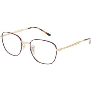 Luxottica Fashion Brillen Vertriebs GmbH Ray-Ban RX6534 Unisex-Brille inkl. Gläser Vollrand Quadratisch Metall-Gestell 53/19/145, Havanna