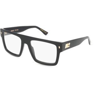 Safilo GmbH Dsquared2 D2 0147 Herren-Brille inkl. Gläser Vollrand Browline Acetat-Gestell 54/19/145, Schwarz