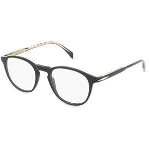 Safilo GmbH David Beckham DB1018C Herren-Brille inkl. Gläser Vollrand Panto Acetat-Gestell 50/20/145, Schwarz