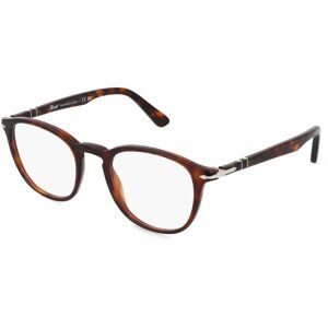 Luxottica Fashion Brillen Vertriebs GmbH Persol 0PO3143V Herren-Brille inkl. Gläser Vollrand Quadratisch Acetat-Gestell 49/21/145, Havanna