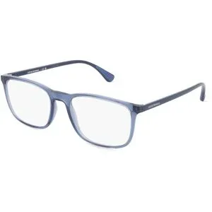 Luxottica Fashion Brillen Vertriebs GmbH Emporio Armani EA3177 Herren-Brille inkl. Gläser Vollrand Quadratisch Kunststoff-Gestell 53/18/145, Blau