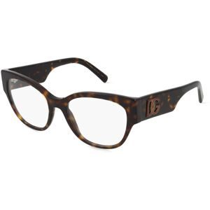 Luxottica Fashion Brillen Vertriebs GmbH Dolce&Gabbana 0DG3377 Damen-Brille inkl. Gläser Vollrand Butterfly Acetat-Gestell 53/18/145, Havanna