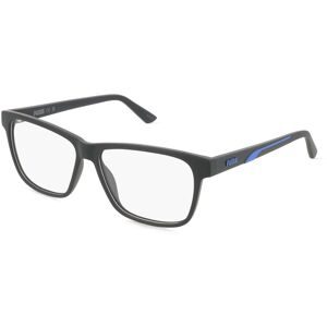 Kering Eyewear Spa Puma PU0470O Unisex-Brille inkl. Gläser Vollrand Quadratisch Kunststoff-Gestell 57/14/145, Schwarz