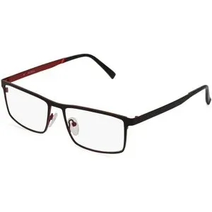 Suncute Industries Co., Ltd. Fielmann MC 535 CL Herren-Brille inkl. Gläser Vollrand Quadratisch Edelstahl-Gestell 56/17/140, Schwarz