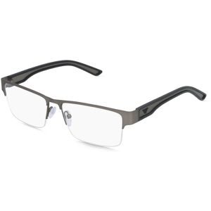 Luxottica Fashion Brillen Vertriebs GmbH Emporio Armani EA1182 Herren-Brille inkl. Gläser Halbrand Eckig Metall-Gestell 57/16/145, Grau
