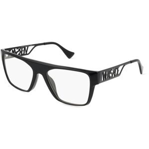 Luxottica Fashion Brillen Vertriebs GmbH Versace VE3326U Herren-Brille inkl. Gläser Vollrand Quadratisch Acetat-Gestell 55/19/145, Schwarz