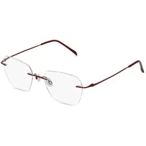 Wenzhou Bada Optical Co. , LTD Fielmann BD 465 CL Damen-Brille inkl. Gläser Randlos Quadratisch Edelstahl-Gestell 52/18/135, Rot