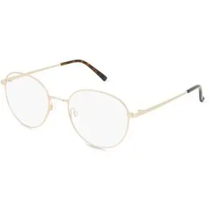 Wenzhou Bada Optical Co. , LTD Fielmann BD 600 CL BO Unisex-Brille inkl. Gläser Vollrand Panto Edelstahl-Gestell 46/20/135, Gold