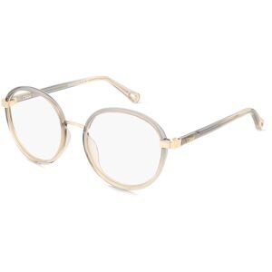 Kering Eyewear Spa Chloé CH0033O Unisex-Brille inkl. Gläser Vollrand Rund Kunststoff-Gestell 51/18/140, Grau