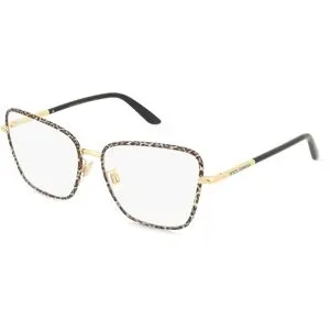 Luxottica Fashion Brillen Vertriebs GmbH Dolce&Gabbana DG1359 Damen-Brille inkl. Gläser Vollrand Cat Eye Metall-Gestell 57/17/145, Gold