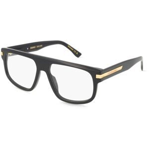 Safilo GmbH Dsquared2 D20179 Herren-Brille inkl. Gläser Vollrand Browline Acetat-Gestell 56/16/145, Schwarz