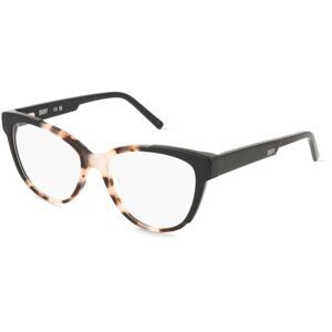 Marchon Germany GmbH DKNY DK5073 Damen-Brille inkl. Gläser Vollrand Rund Acetat-Gestell 52/15/140, Schwarz