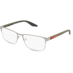 Luxottica Fashion Brillen Vertriebs GmbH Prada Linea Rossa PS50PV Herren-Brille inkl. Gläser Vollrand Eckig Edelstahl-Gestell 57/17/145, Grau