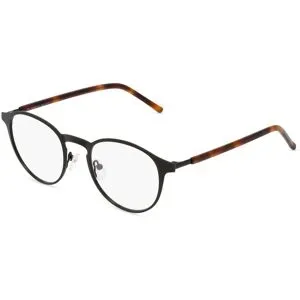 Wenzhou Bada Optical Co. , LTD Fielmann BD 419 CL Unisex-Brille inkl. Gläser Vollrand Panto Edelstahl-Gestell 50/21/145, Schwarz