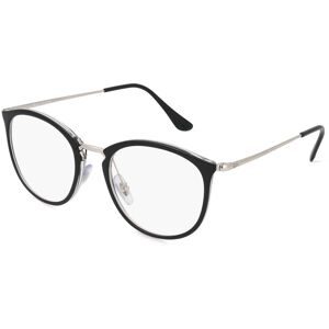 Luxottica Fashion Brillen Vertriebs GmbH Ray-Ban RX7140 Unisex-Brille inkl. Gläser Vollrand Panto Kunststoff-Gestell 49/20/150, Schwarz