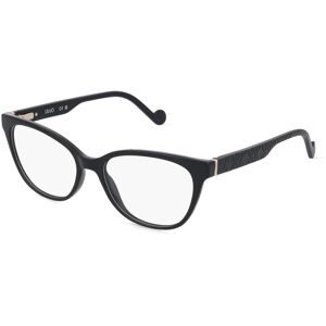 Marchon Germany GmbH Liu Jo LJ2758 Unisex-Brille inkl. Gläser Vollrand Butterfly Acetat-Gestell 52/16/140, Schwarz