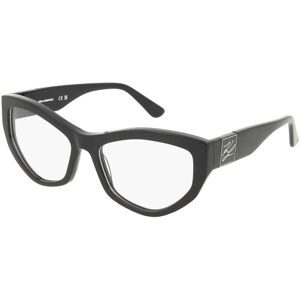 Marchon Germany GmbH Karl Lagerfeld KL6211 Damen-Brille inkl. Gläser Vollrand Cat Eye Acetat-Gestell 55/17/140, Schwarz