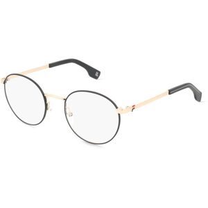 DE RIGO Vision D.A.CH. GmbH Fila VFI717 Unisex-Brille inkl. Gläser Vollrand Panto Edelstahl-Gestell 50/21/140, Schwarz