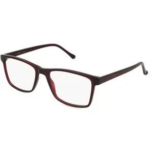 Wenzhou Bada Optical Co. , LTD Fielmann BD 544 CL Herren-Brille inkl. Gläser Vollrand Quadratisch Propionat-Gestell 56/19/145, Rot
