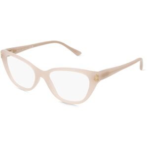 Luxottica Fashion Brillen Vertriebs GmbH Jimmy Choo 0JC3011 Damen-Brille inkl. Gläser Vollrand Cat Eye Acetat-Gestell 52/17/145, Beige