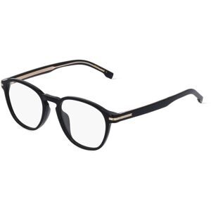 Safilo SpA Boss 1509/G Herren-Brille inkl. Gläser Vollrand Panto Acetat-Gestell 51/19/145, Schwarz
