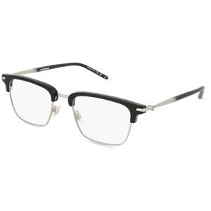 Kering Eyewear Spa Montblanc MB0243O Unisex-Brille inkl. Gläser Vollrand Browline Metall-Gestell 54/21/145, Schwarz