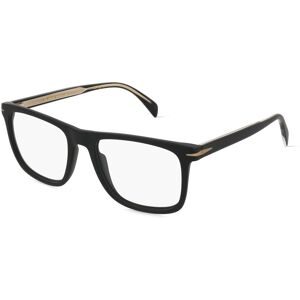 Safilo SpA David Beckham DB 7115 Herren-Brille inkl. Gläser Vollrand Quadratisch Kunststoff-Gestell 54/19/145, Schwarz