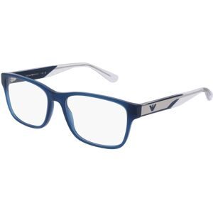 Luxottica Fashion Brillen Vertriebs GmbH Emporio Armani EA3239 Herren-Brille inkl. Gläser Vollrand Eckig Acetat-Gestell 55/17/145, Blau