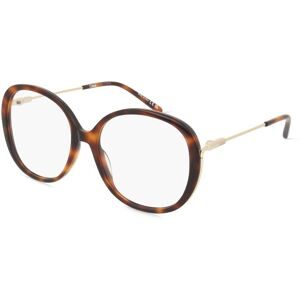 Kering Eyewear Spa Chloé CH0172O ELYS Unisex-Brille inkl. Gläser Vollrand Oval Acetat-Gestell 55/17/135, Havanna