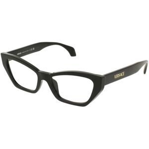 Luxottica Fashion Brillen Vertriebs GmbH Versace VE3373U Damen-Brille inkl. Gläser Vollrand Cat Eye Acetat-Gestell 54/17/140, Schwarz