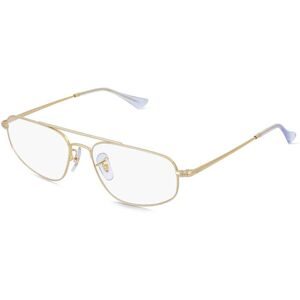 Luxottica Fashion Brillen Vertriebs GmbH Ray-Ban RX6550 Unisex-Brille inkl. Gläser Vollrand Geometrisch Metall-Gestell 54/16/140, Gold