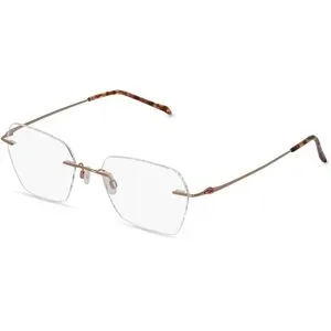Wenzhou Bada Optical Co. , LTD Fielmann BD 465 CL Damen-Brille inkl. Gläser Randlos Quadratisch Edelstahl-Gestell 52/18/135, Gold