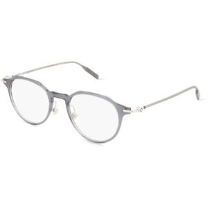 Kering Eyewear Spa Montblanc MB0355O Herren-Brille inkl. Gläser Vollrand Panto Kunststoff-Gestell 49/20/145, Grau