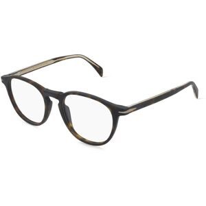 Safilo GmbH David Beckham DB 1018 Herren-Brille inkl. Gläser Vollrand Panto Acetat-Gestell 49/20/150, Havanna