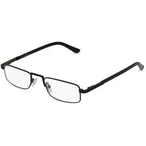 Myth Eyewear Fielmann MT 014 FLEX CL Herren-Brille inkl. Gläser Vollrand Halb Edelstahl-Gestell 50/20/145, Schwarz