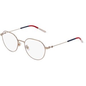 Kering Eyewear Spa Gucci GG 0684O Damen-Brille inkl. Gläser Vollrand Panto Metall-Gestell 51/19/140, Gold