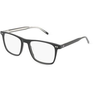 Safilo GmbH Tommy Hilfiger TH 2131 Herren-Brille inkl. Gläser Vollrand Eckig Acetat-Gestell 53/19/150, Schwarz