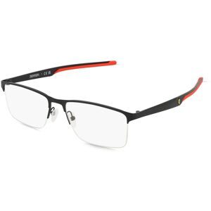 Luxottica Fashion Brillen Vertriebs GmbH Scuderia Ferrari 0FZ7003 Herren-Brille inkl. Gläser Halbrand Quadratisch Metall-Gestell 55/17/145, Schwarz