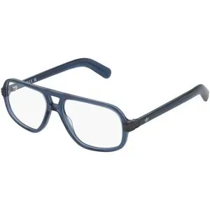 Marcolin Deutschland GmbH adidas OR5105 Herren-Brille inkl. Gläser Vollrand Pilot Acetat-Gestell 55/15/145, Blau