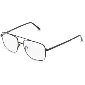 Zhangzhou Agilton Optical Co., Ltd. Fielmann MC 532 CL Herren-Brille inkl. Gläser Vollrand Quadratisch Edelstahl-Gestell 55/16/145, Schwarz