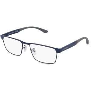 Luxottica Fashion Brillen Vertriebs GmbH Emporio Armani EA1124 Herren-Brille inkl. Gläser Vollrand Quadratisch Metall-Gestell 55/18/145, Blau