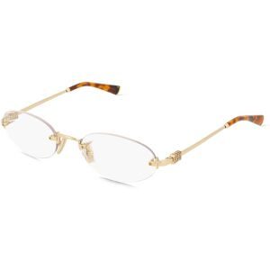 Luxottica Fashion Brillen Vertriebs GmbH Miu Miu MU53WV Damen-Brille inkl. Gläser Randlos Oval Metall-Gestell 51/20/140, Gold