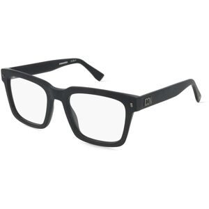 Safilo GmbH Dsquared2 ICON 0013 Herren-Brille inkl. Gläser Vollrand Quadratisch Acetat-Gestell 52/20/145, Schwarz