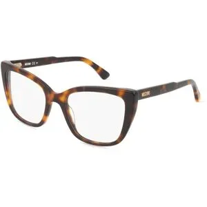 Safilo GmbH Moschino 603 Damen-Brille inkl. Gläser Vollrand Cat Eye Kunststoff-Gestell 52/19/140, Havanna