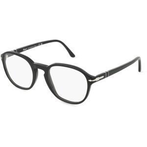 Luxottica Fashion Brillen Vertriebs GmbH Persol 0PO3343V Unisex-Brille inkl. Gläser Vollrand Panto Acetat-Gestell 51/21/145, Schwarz