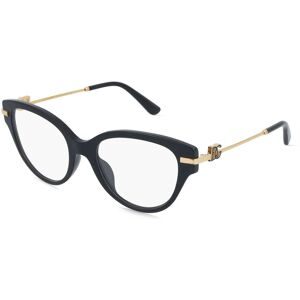Luxottica Fashion Brillen Vertriebs GmbH Dolce&Gabbana DG3438 Damen-Brille inkl. Gläser Vollrand Butterfly Acetat-Gestell 53/19/145, Schwarz